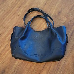 Sondra Roberts large vegan leather shoulder bag black